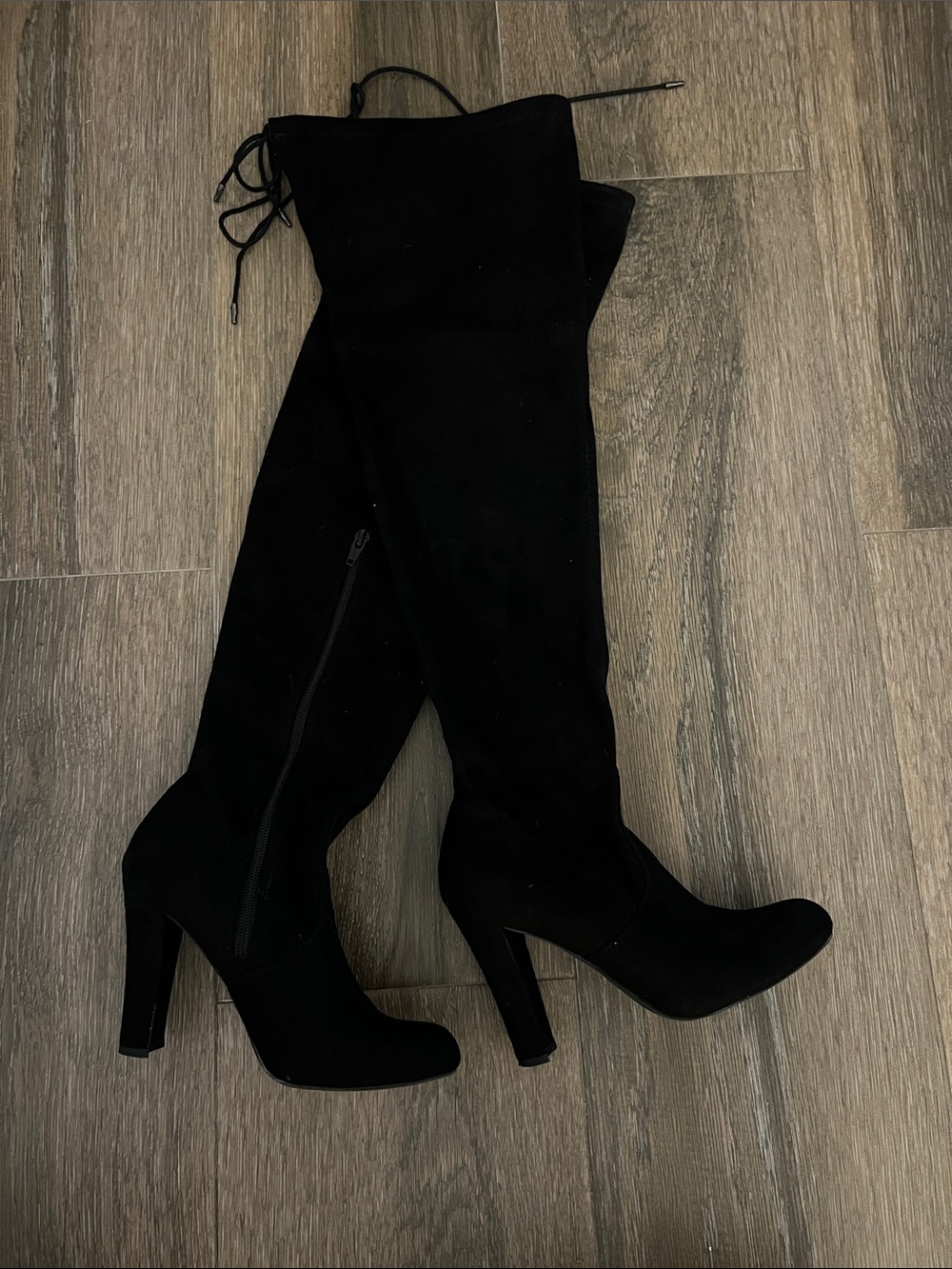 Mossimo Supply Co. Black Over-the-Knee Heeled Boots